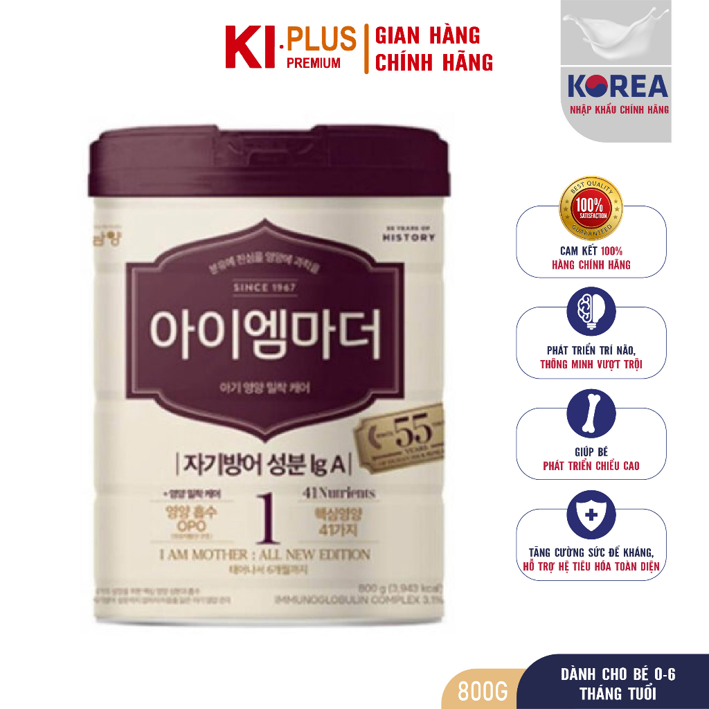 Hộp 800g sữa bột  cung cấp dinh dưỡng cho bé I am Mother số 1 - Namyang