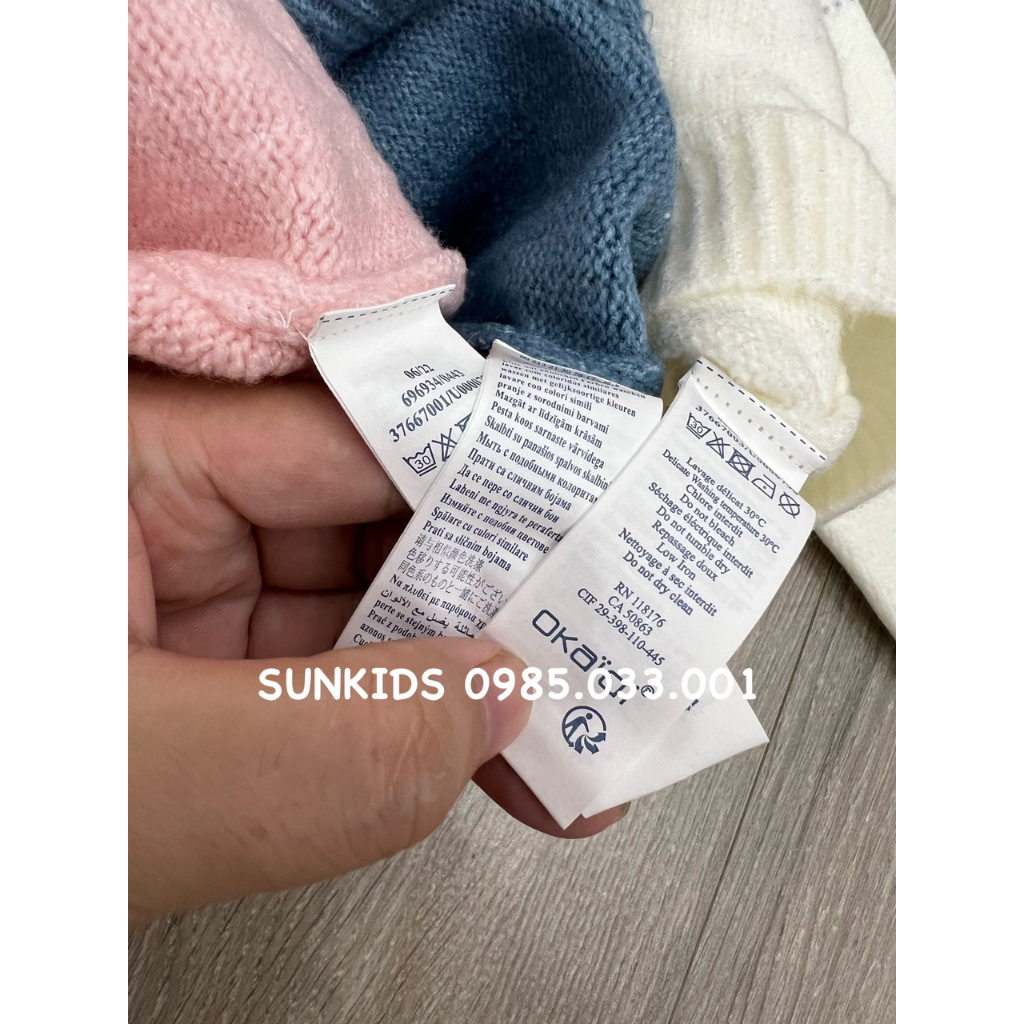 Áo len O.kai.di cho bé họa tiết thổ cẩm