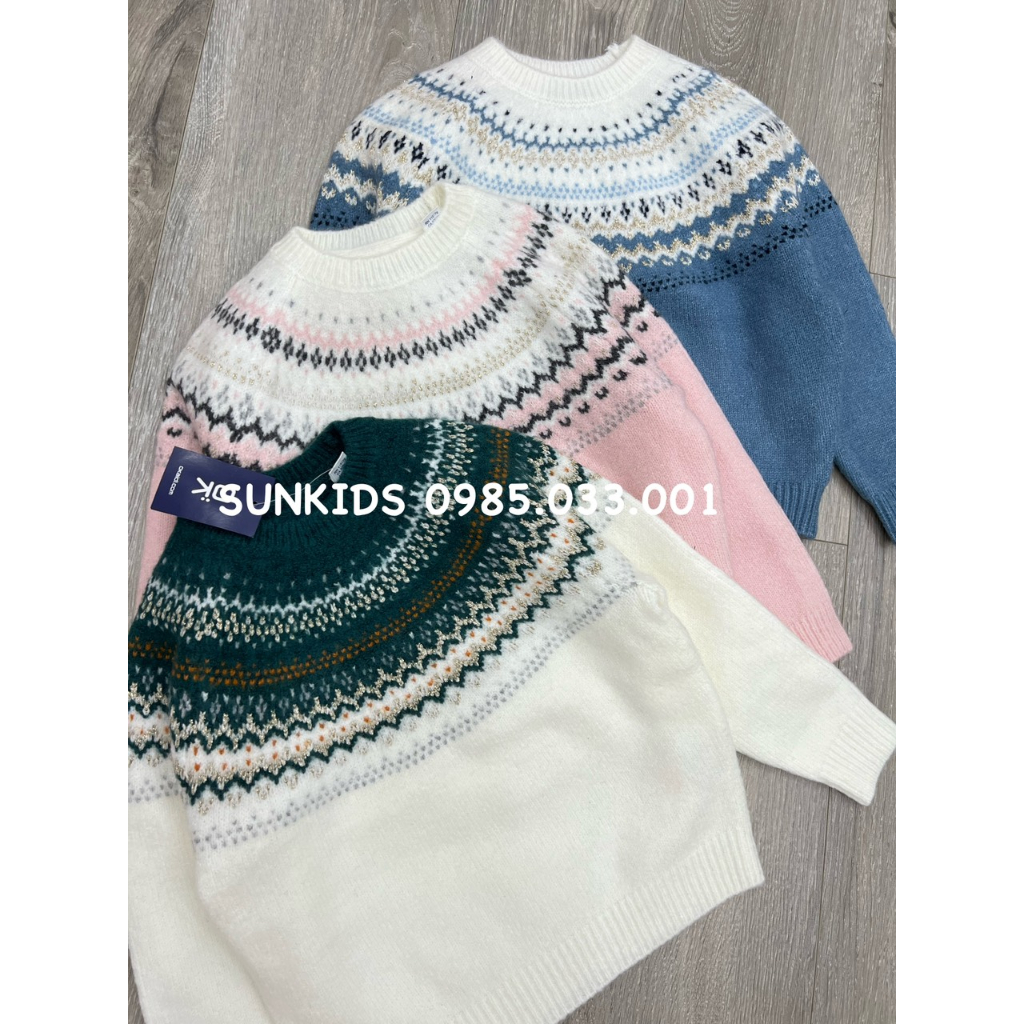 Áo len O.kai.di cho bé họa tiết thổ cẩm