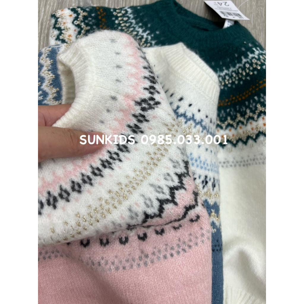 Áo len O.kai.di cho bé họa tiết thổ cẩm