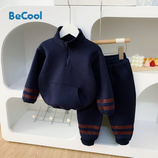 Bộ Nỉ Khóa Cổ 2 Vạch Cho Bé, Sét Đồ Bộ Bé Trai Hàn Quốc Chất Nỉ Bông Cao Cấp Cho Bé Từ 6-28kg