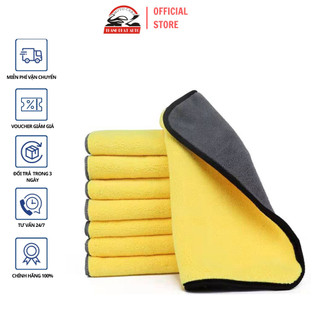 Khăn lau xe cao cấp Microfiber Cloth 30x30 siêu mịn không để lại bụi vải