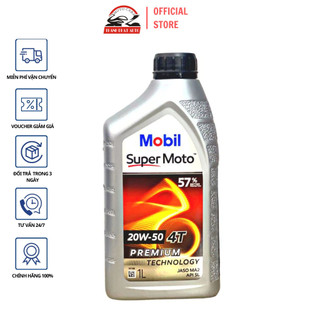 Nhớt xe máy Mobil Super 4T 20W50 800ML 1LIT