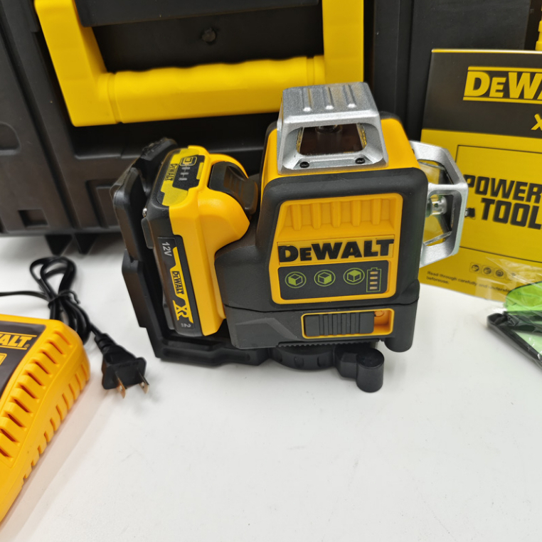 DEWALT 12V DW089LG Lithium Pin San lấp mặt bằng ánh sáng 3 mặt 12 dây trong nhà và ngoài trời San lấp mặt bằng máy khắc