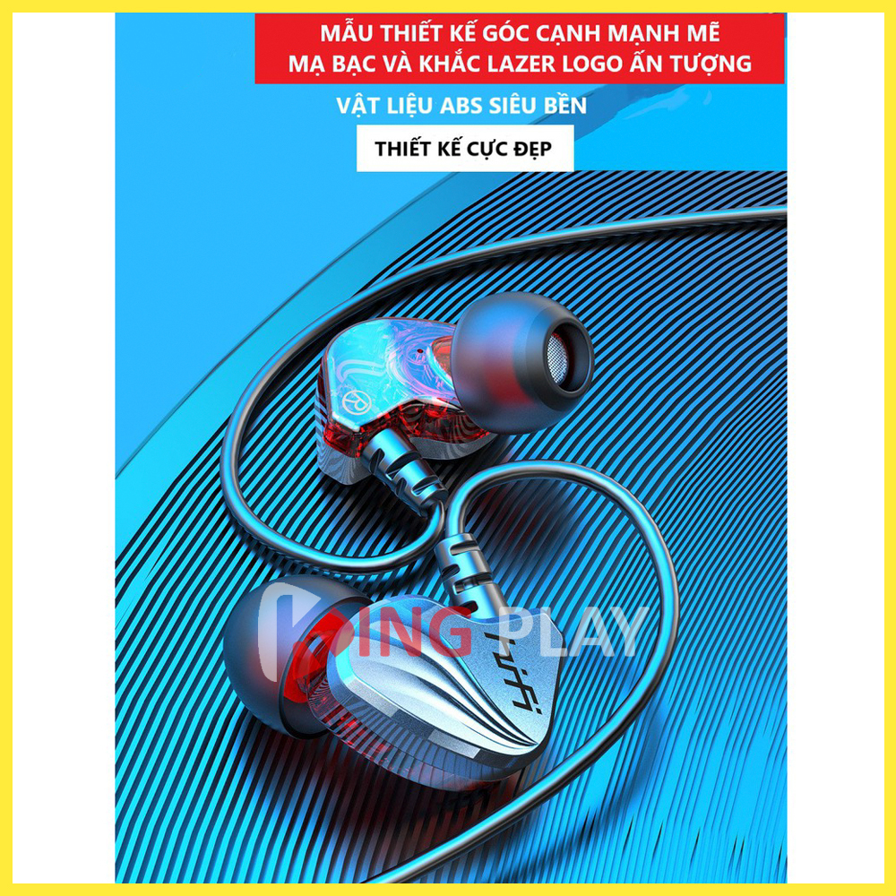 Tai nghe nhét tai có dây S2000 âm thanh vòm Hifi siêu Bass - Tai nghe có mic dùng nghe nhạc xem phim gaming cực đã