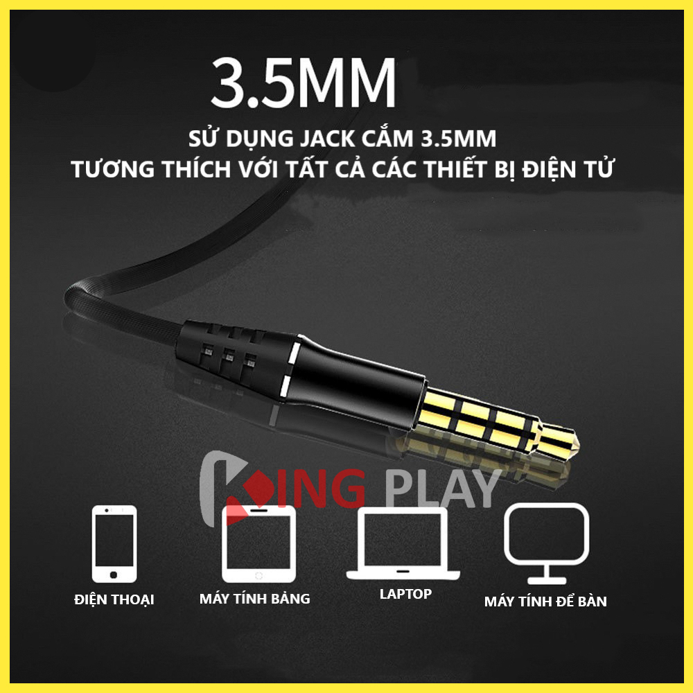 Tai nghe nhét tai có dây S2000 âm thanh vòm Hifi siêu Bass - Tai nghe có mic dùng nghe nhạc xem phim gaming cực đã