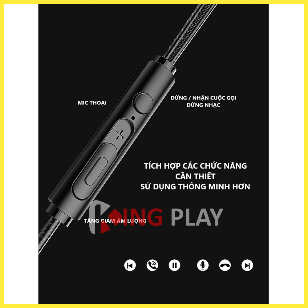 Tai nghe nhét tai có dây S2000 âm thanh vòm Hifi siêu Bass - Tai nghe có mic dùng nghe nhạc xem phim gaming cực đã