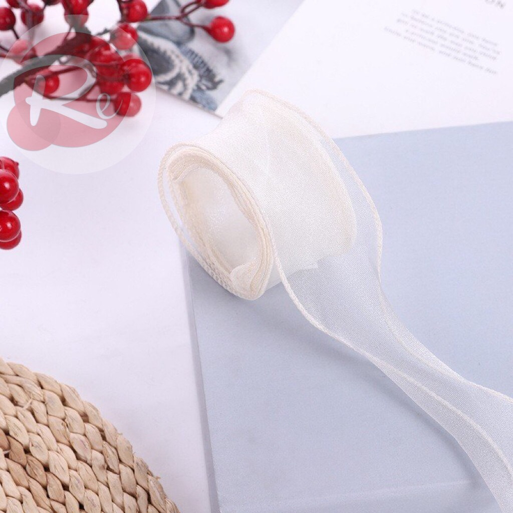 - Ruy băng Voan không lõi  - Trang trí bánh sinh nhật bánh kem