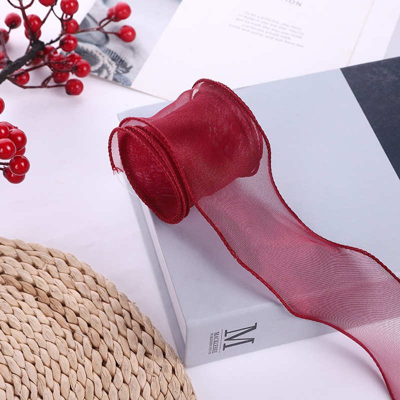 - Ruy băng Voan không lõi  - Trang trí bánh sinh nhật bánh kem