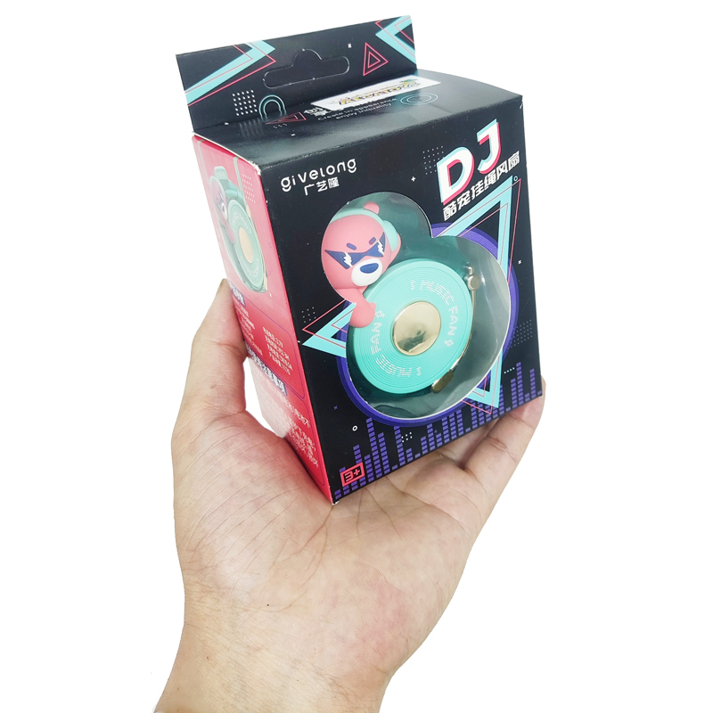 GL/120-123-Đồ chơi quạt tích điện siêu mát đeo cổ- Hình DJ Music