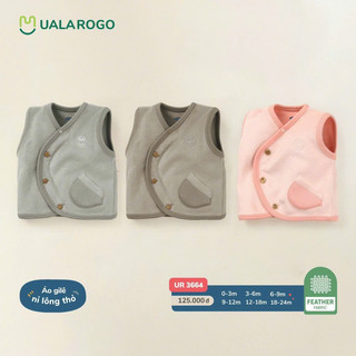 UALAROGO Áo gile cho bé họa tiết xinh xắn 3995