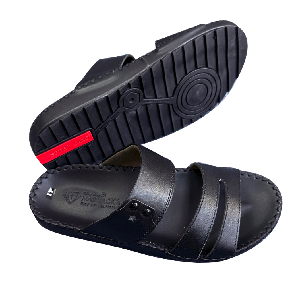 Dép nam quai ngang da bò cao cấp D75 mẫu trung niên thời trang đẳng cấp