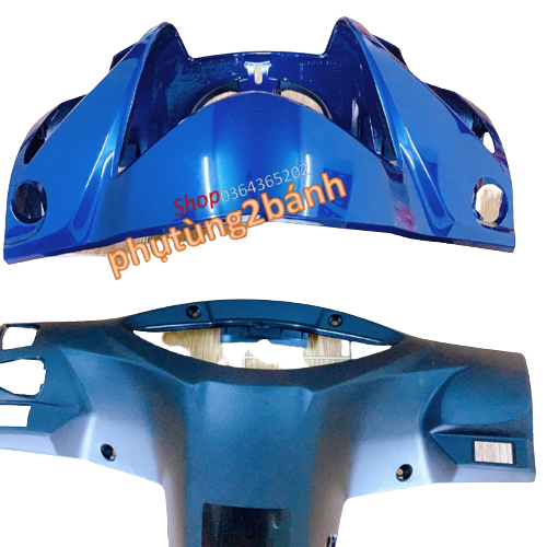 Bộ ốp đầu đèn trước xe Wave A110 / alpha 2017 -2023 màu Xanh Tím - nhựa honda ABS zin