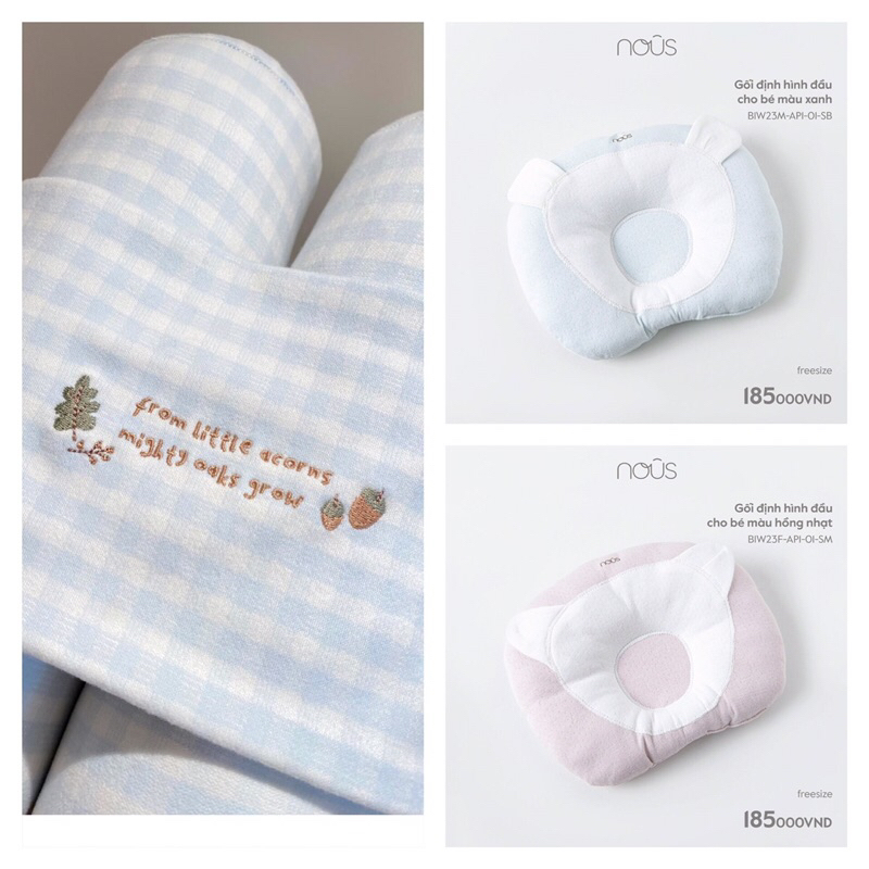 Nous - gối Nous định hình đầu cho bé trai và bé gái