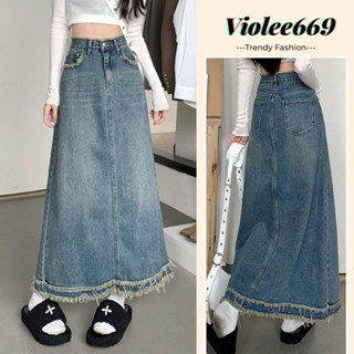 [Mã FAPANT1406 giảm đến 30k đơn từ 99k] Chân Váy Jean Dáng Dài chữ A siêu tôn dáng với Thiết Kế Tua Gấu Cực Xinh C22