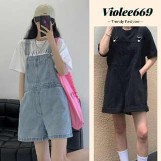 Quần yếm jeans kaki ngắn dáng rộng, quần yếm nữ phong cách_y9