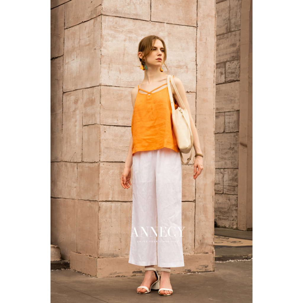 Quần Linen Tưng Suông Dài Ống Rộng Tiện Dụng Và Thanh Lịch - ROXY Linen 0030