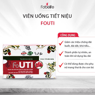 (Che Tên) Viên uống hỗ trợ viêm đường tiết niệu, tiểu buốt, tiểu dắt FOUTI FOBE N1 - hộp 30 viên