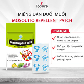 Miếng Dán Đuổi Muỗi Cho Bé Tinh Dầu Thiên Nhiên, Không Gây Kích Ứng Da Fobe -Bịch / 6 miếng sticker