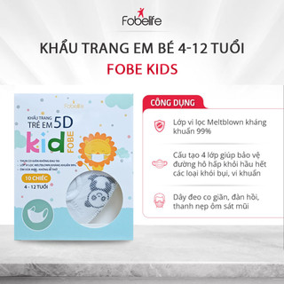 Khẩu Trang Y Tế 5D MAKS Cho Bé Integrum Fobe Hàng Xuất Khẩu- Hộp 10 Cái