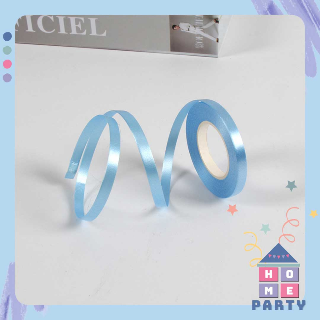Dây ruy băng buộc bóng bản 5mm, ruy băng treo chữ trang trí sinh nhật, phụ kiện sinh nhật