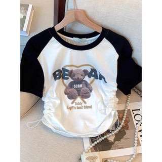Áo thun raplan gấu BEAR dây rút 2bên