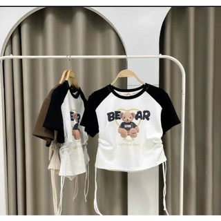 Áo thun raplan gấu BEAR dây rút 2bên