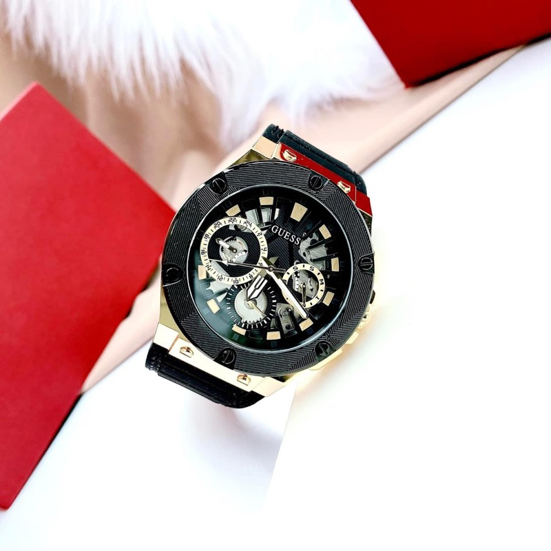 Đồng Hồ Nam Guess Dây Silicone Case 44mm Chống Nước 50m