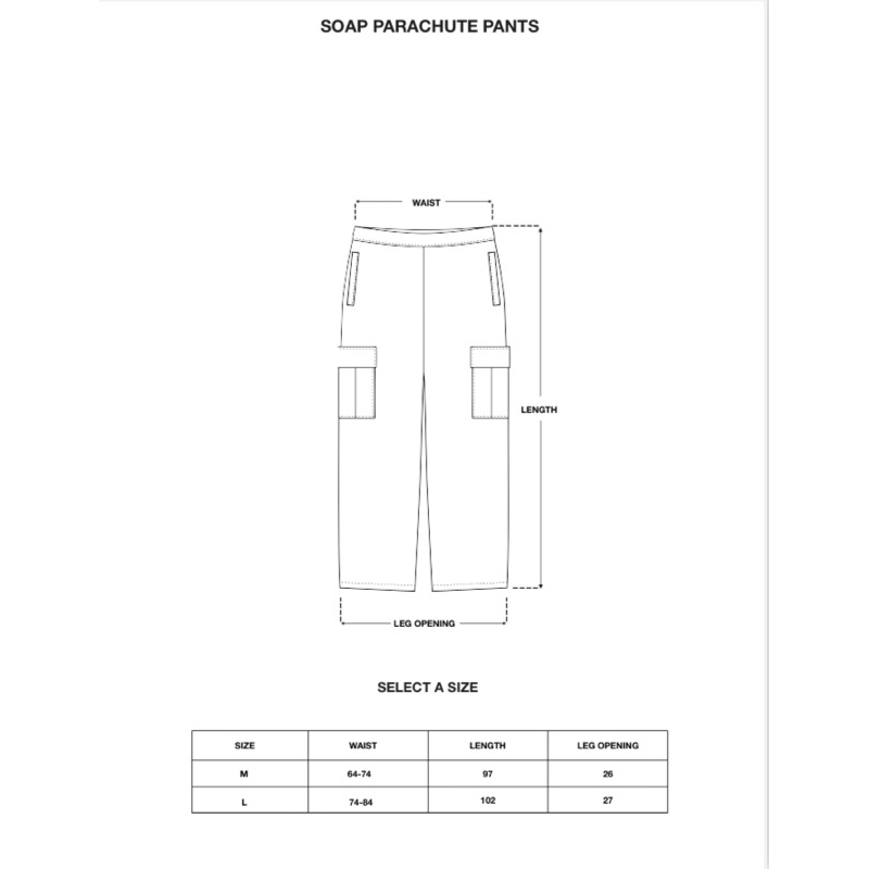Quần Soap Parachute Pants màu đen