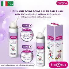 Thương hiệu Ý BUONA NEBIAL 3% SPRAY DUNG DỊCH XỊT MŨI GIÚP PHÒNG VIÊM ĐƯỜNG HÔ HẤP TRÊN | NHẬP KHẨU CHÍNH HÃNG