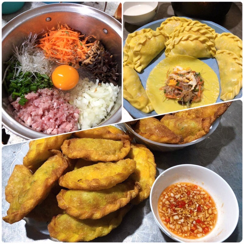 Vỏ bánh gối-giòn tan-k bết dính