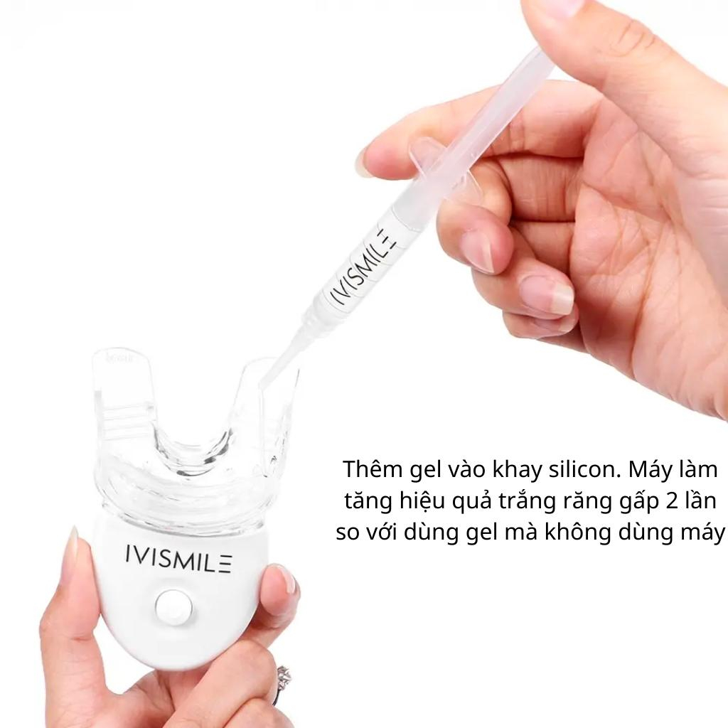 Máy Làm Trắng Răng Invismile kèm khay silicon (Dùng cùng gel hoặc miếng dán trắng răng)