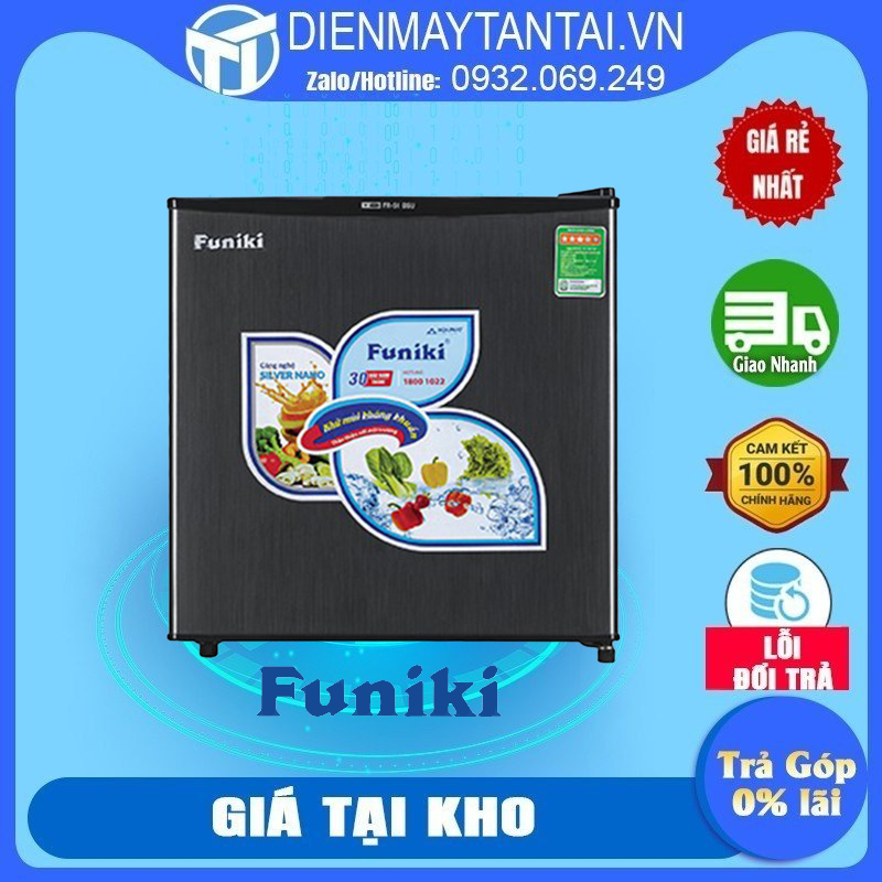 TỦ LẠNH FUNIKI FR 51DSU 50L Vận hành êm ái, Kháng khuẩn, khử mùi nano bạc - Hàng chính hãng - Giao miễn phí HCM