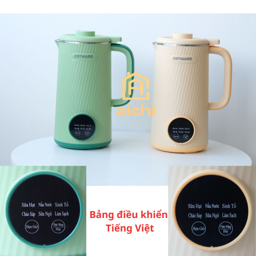 Máy Làm Sữa Hạt, Máy Nấu Sữa Hạt OSTMARS Đa Năng 800ML, Xay Nấu Tiện Lợi Bảo Hành 12 Tháng - Aichi House