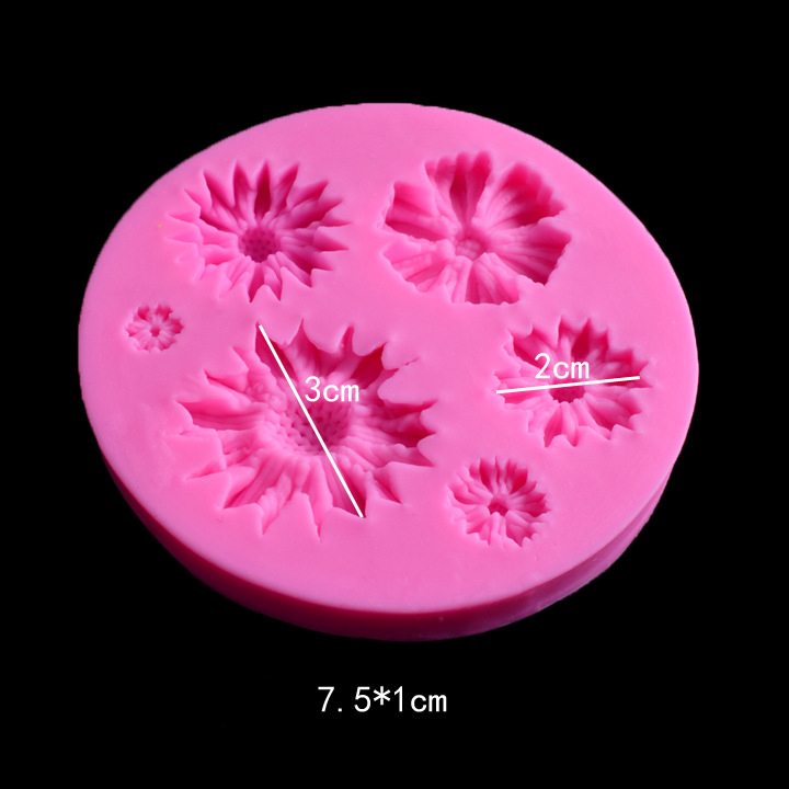 Khuôn 13 hoa cúc nhí - khuôn silicon trang trí nến Trian Bee