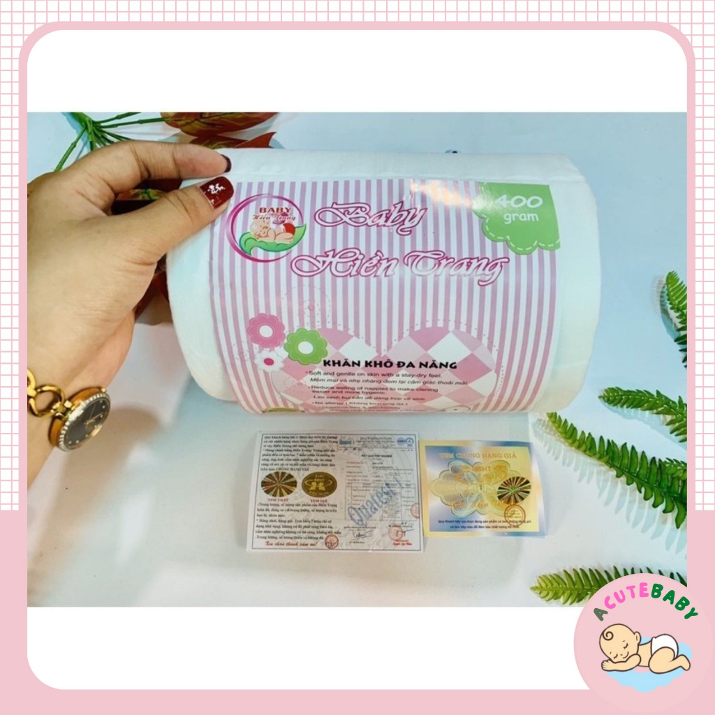 Cuộn khăn vải khô đa năng Hiền Trang giấy khô cao cấp vệ sinh cho bé - 2X MART