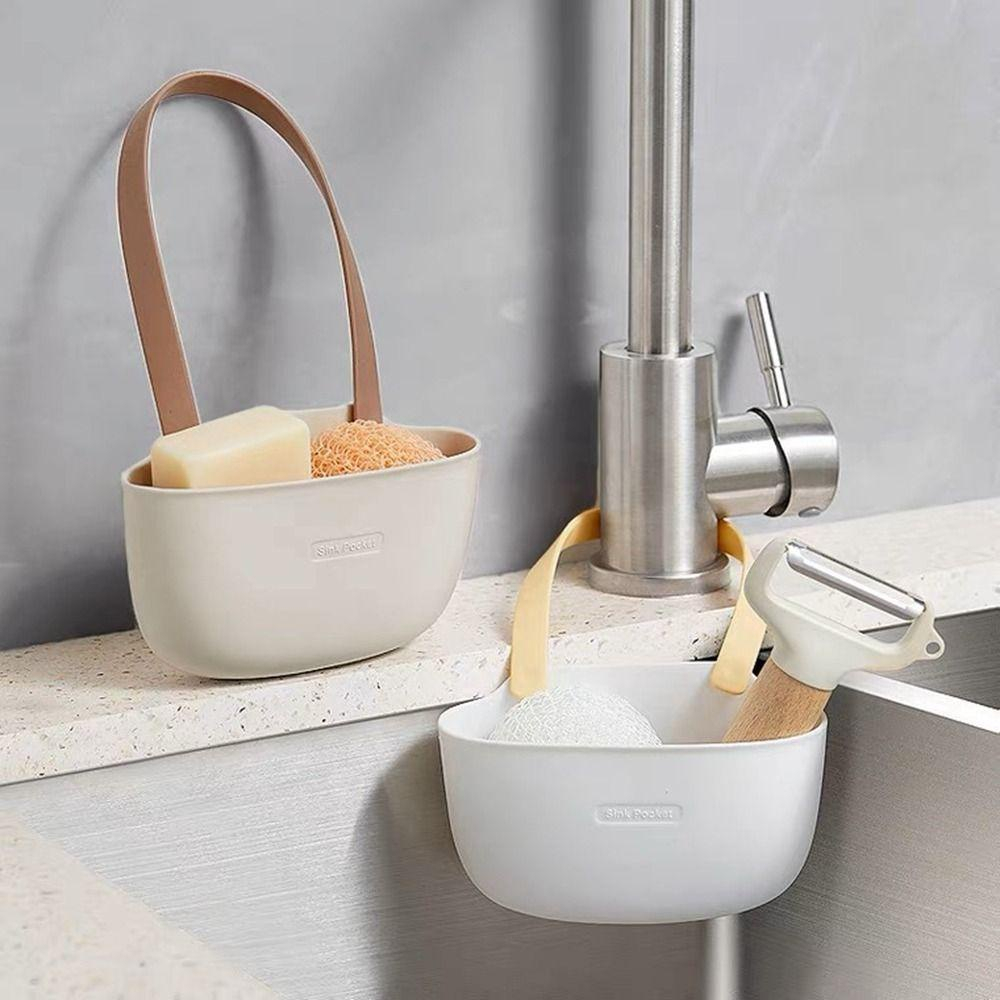 Giỏ Đựng Đồ Rửa Bát Cọ Xoong Nhựa Treo Bồn Rửa Có Khe Thoát Nước Đa Năng
