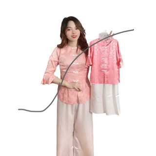 Áo bà ba cách tân cút tàu mẹ và bé