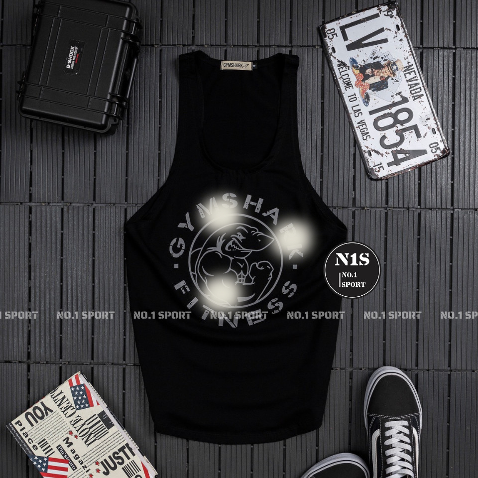 Tanktop Tập Gym Dây, Chất Thun Cotton 100%, Co Giãn Tốt