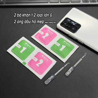2 Bộ khăn lau + 2 óng dàu chống hở cường lực