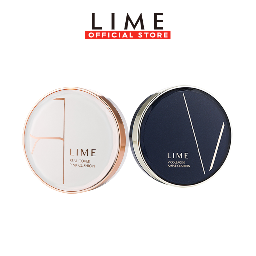 Combo 2 loại Phấn nước che phủ Lime dành cho da dầu và da khô SPF 50+ PA +++ 20g Trắng + Xanh