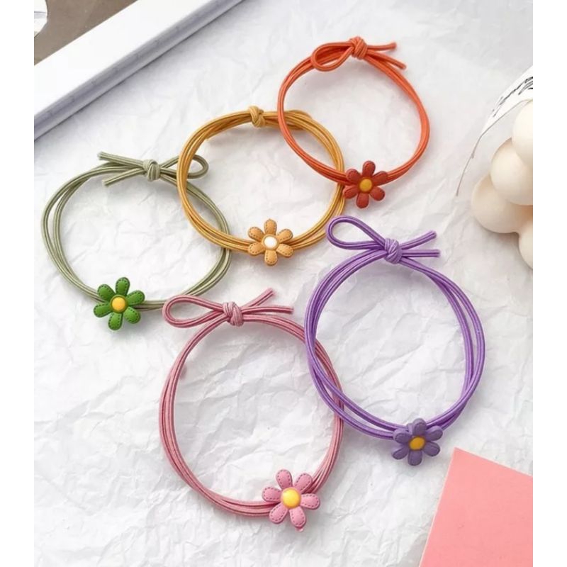 Cột tóc hoa cúc dễ thương siêu bền
