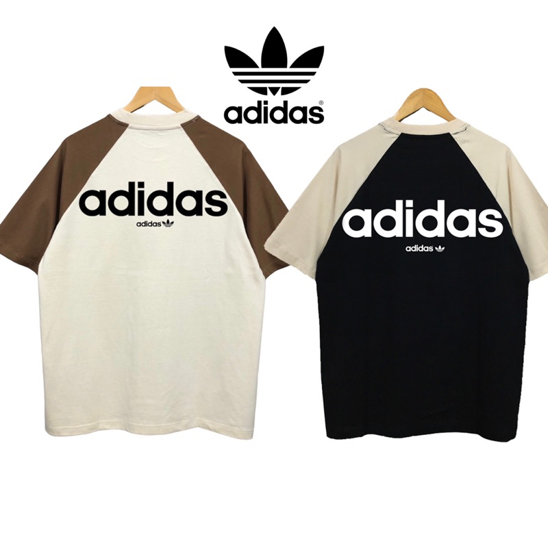 Áo thun Raglan ADIDAS biglogo phối tay cao cấp, áo phông hàn quốc xuất xịn