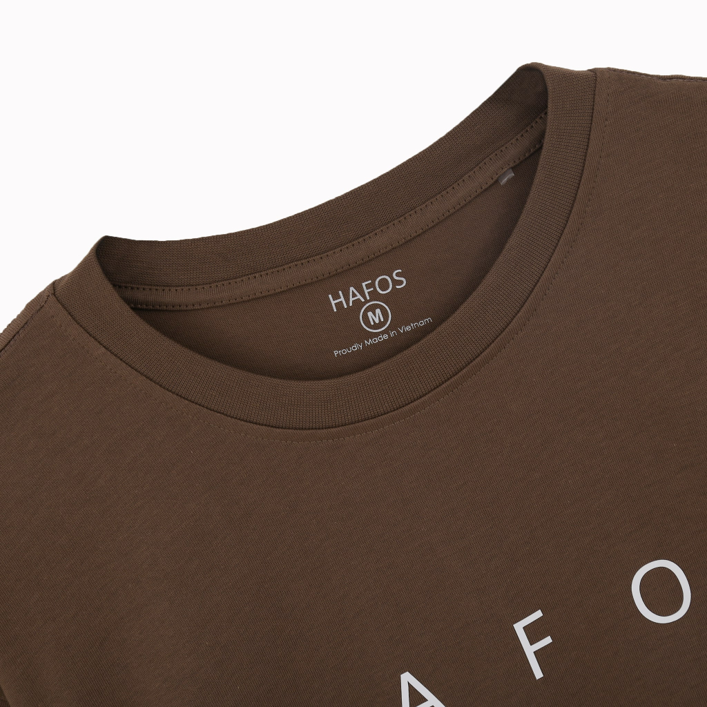 Áo thun unisex HAFOS PREMIUM form rộng, cổ tròn Cotton cho nam nữ