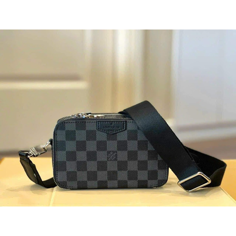 Túi đeo chéo lv nam nữ alpha mini 17cm xịn fullbox