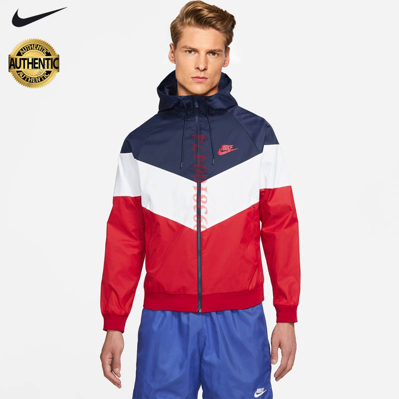 Áo khoác dù Nike chính hãng có nón trùm đầu 2 lớp bên trong lót lưới thoáng mát