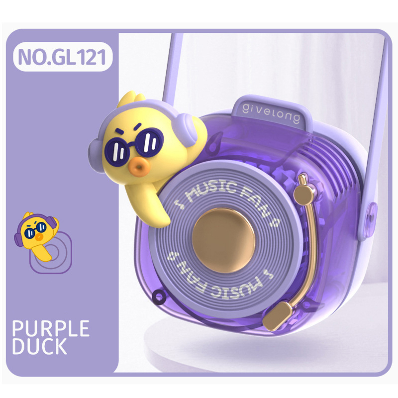 GL/120-123-Đồ chơi quạt tích điện siêu mát đeo cổ- Hình DJ Music