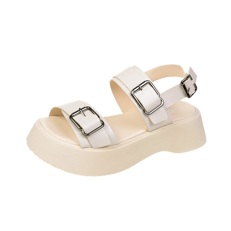 Sandal Độn Đế Bánh Mì Quai Ngang - Video shop quay