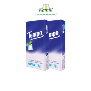 Combo 02 khăn giấy bỏ túi Tempo Peptit Icy Menthol 4 lớp