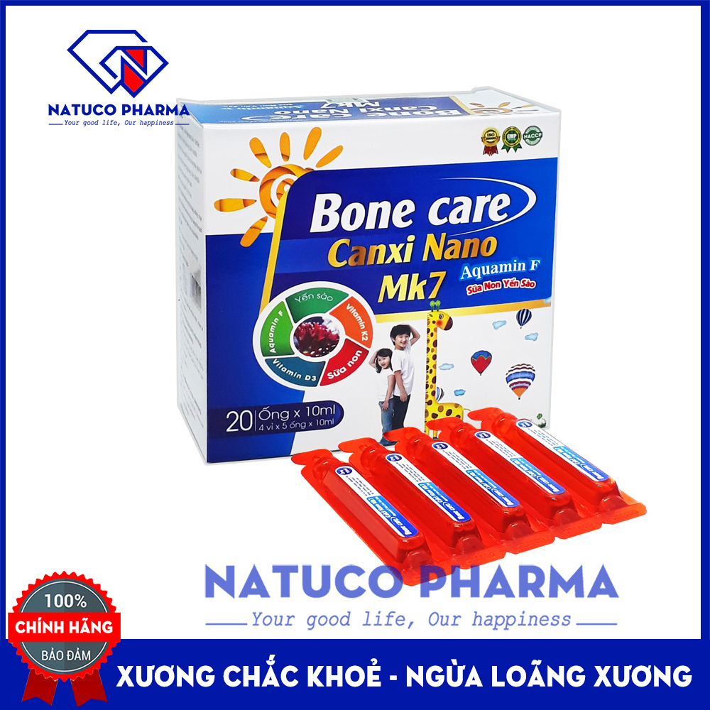 Canxi cho bé Bone Care Canxi Nano MK7 giúp phát triển xương, tăng chiều cao, giảm còi xương cho trẻ từ 6 tháng tuổi